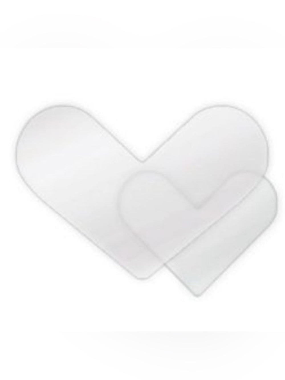 Origami Owl Clear Heart Faceplates 4 Total - 2 Large and 2 Medium